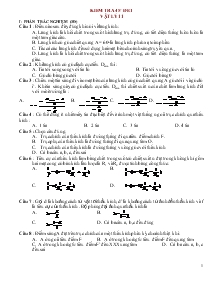 Đề kiểm tra 45 phút môn Vật lý 11