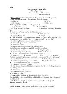Đề kiểm tra học kì II môn Ngữ văn 6 (Đề 4)