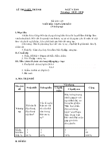 Giáo án Ngữ văn 9 - Lê Thị Việt Thành - Tiết 68+69: Viết bài tập làm văn số 3