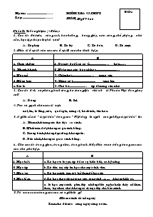 Kiểm tra 45 phút môn Ngữ văn 6