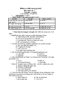 Kiểm tra chất lượng giữa kì môn Ngữ văn Lớp 7