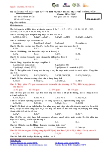 Kỳ thi tốt nghiệp trung học phổ thông môn Hóa học