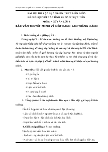 Bài dự thi vận dụng kiến thức liên môn để giải quyết các tình huống thực tiễn môn: ngữ văn lớp 8