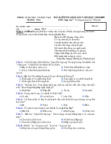 Bài kiểm tra học kì I năm học 2008-2009