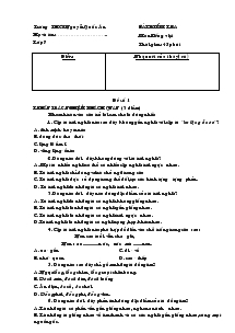 Bài kiểm tra môn:tiếng Việt