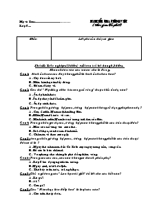 Bài kiểm tra Tiếng Việt lớp 6 ( thời gian 45 phút )