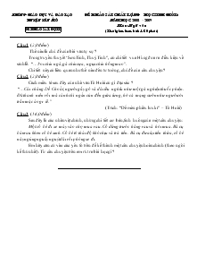 Đề khảo sát chất lượng học sinh giỏi 6 Năm học 2008 – 2009 Môn: ngữ văn