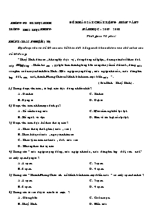 Đề khảo sát chất lượng môn văn 7 năm học : 2007 - 2008 thời gian : 90 phút