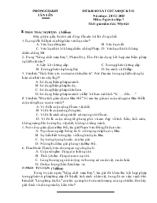 Đề khảo sát giữa học kỳ II năm học: 2012-2013