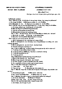 Đề kiểm học sinh giỏi Năm học 2007- 2008 Môn: ngữ văn 6