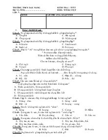 Đề kiểm tra 1 tiết môn học tiếng việt