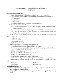 Đề kiểm tra 1 tiết môn ngữ văn lớp 7 (học kì I)