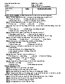 Đề kiểm tra 1 tiết Môn:văn lớp 6 Phòng giáo dục Đức Linh Đề 12