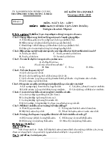 Đề kiểm tra định kỳ năm học: 2012 - 2013