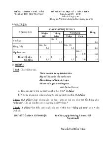 Đề kiểm tra học kì i lớp 7 trung học cơ sở