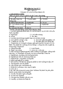 Đề kiểm tra học kì II Môn: ngữ văn Thời gian: 90 phút