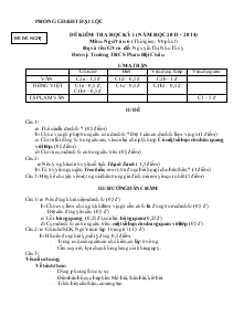 Đề kiểm tra học kỳ I ( năm học: 2013- 2014) Môn: ngữ văn 6 Trường THCS Phan Bội Châu