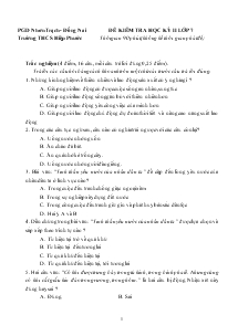 Đề kiểm tra học kỳ II lớp 7