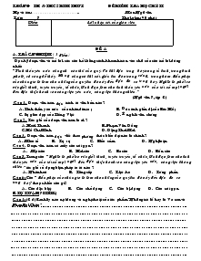 Đề kiểm tra học kỳ II môn: ngữ văn khối 7