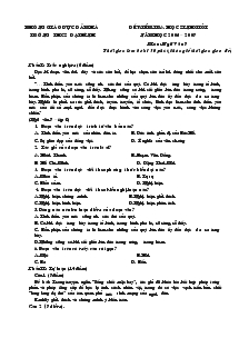 Đề kiểm tra học sinh giỏi năm học 2006 – 2007
