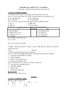 Đề kiểm tra môn ngữ văn khối 6 Thời gian : 90 phút