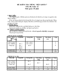 Đề kiểm tra tiếng việt khối 7