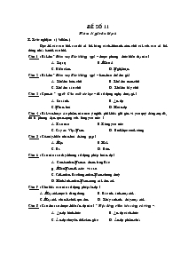 Đề số 11 Môn: ngữ văn lớp 6