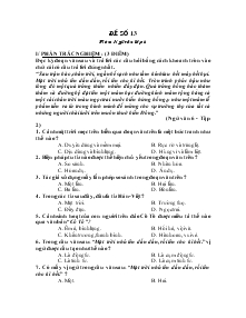 Đề số 13 Môn: ngữ văn lớp 6