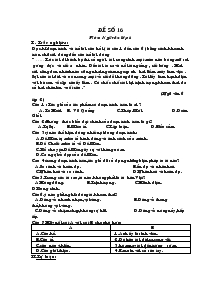 Đề số 16 Môn: ngữ văn lớp 6