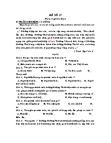 Đề số 17 Môn: ngữ văn lớp 6