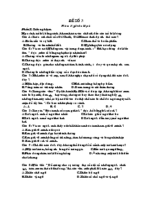 Đề số 3 Môn: ngữ văn lớp 6