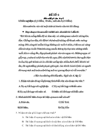 Đề số 6 Môn: ngữ văn lớp 6