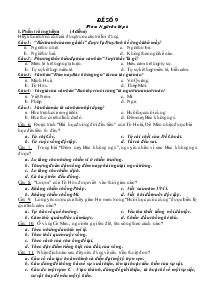Đề số 9 Môn: ngữ văn lớp 6
