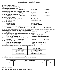 Đề thi đề nghị môn ngữ văn khối 6