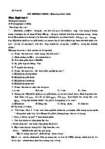 Đề thi học kì II ( năm học 2007-2008) ngữ văn