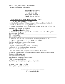 Đề thi học kỳ 1 năm học 2008-2009