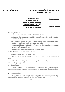 Đề thi học sinh giỏi cấp huyện lớp 6 năm học 2011- 2012 Môn Ngữ Văn