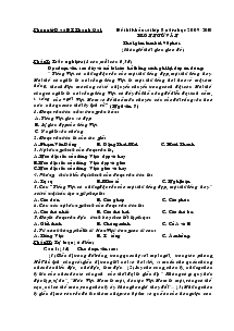 Đề thi khảo sát lớp 8 năm học 2009-2010 môn ngữ văn