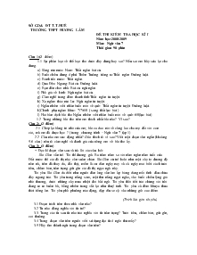 Đề thi kiểm tra học kì I năm học: 2008-2009