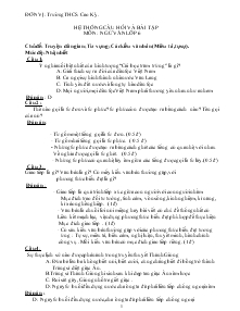 Hệ thống câu hỏi và bài tập môn: ngữ văn lớp 6