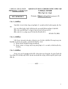 Khảo sát chất lượng học sinh giỏi cấp huyện Năm học 2009-2010 Môn: ngữ văn - lớp 6