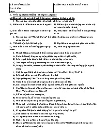 Kiểm tra 1 tiết ngữ văn 6 Đề I-Võ Thị Sáu