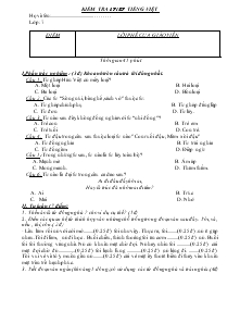 Kiểm tra 1 tiết tiếng việt 7