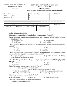 Kiểm tra chất lượng học kì 2 năm học 2012-2013 Ngữ văn 7