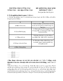 Kiểm tra học kì 2 môn ngữ văn 7 90 phút