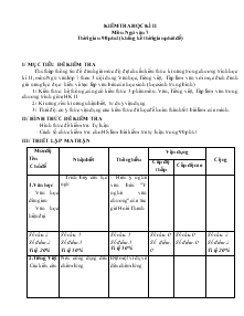 Kiểm tra học kì II môn: ngữ văn 7 thời gian: 90 phút