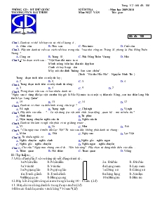 Kiêm tra - Năm học 2009-2010 Trường PTCS Bãi Thơm Môn: Ngữ Văn