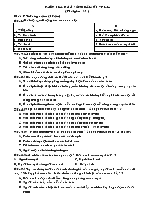 Kiểm tra ngữ văn 6 bài số 1 - Học kì II (thời gian: 45)