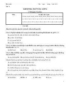 Kiểm tra ngữ văn- Lớp 6 ( thời gian 15 phút )