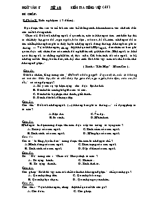 Kiểm tra tiếng việt ( 45')